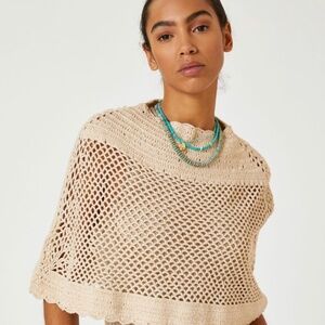 Anthropologie Crochet Cape